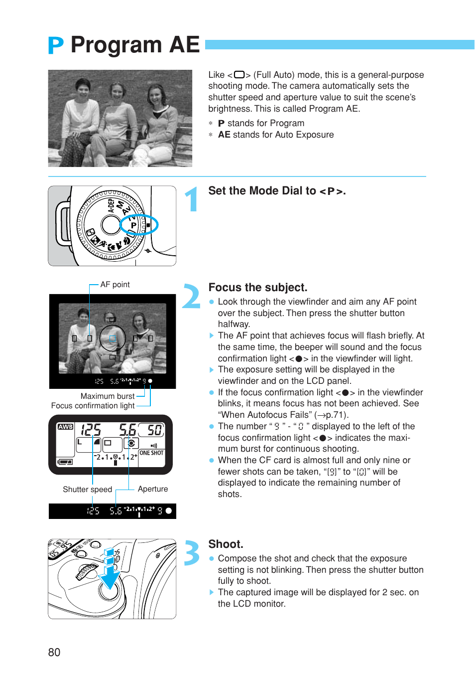 Program ae | Canon EOS 10D User Manual | Page 80 / 183