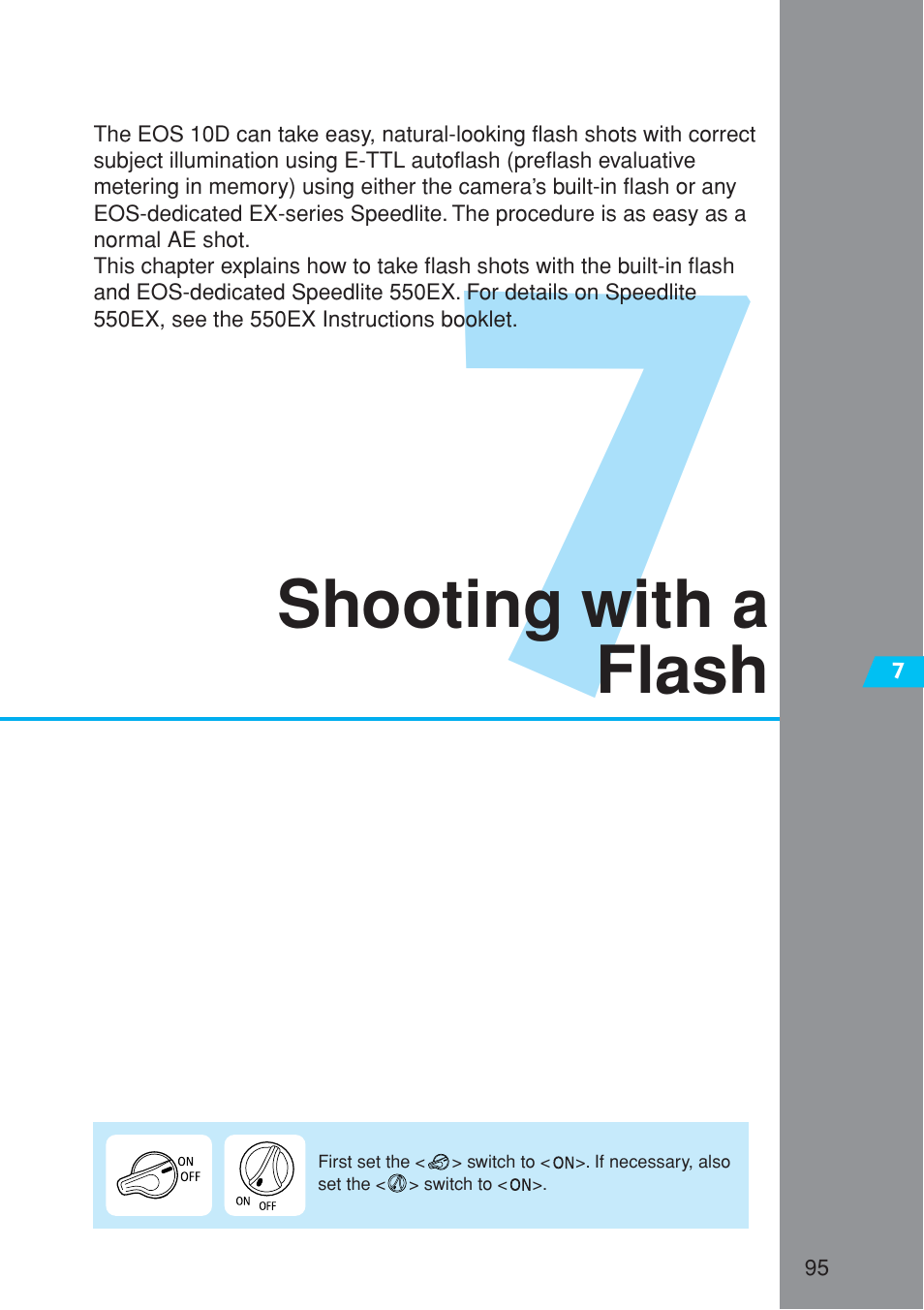 Shooting with a flash | Canon EOS 10D User Manual | Page 95 / 183