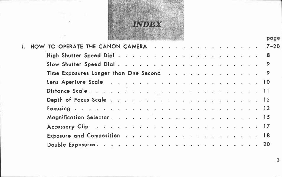 Canon III-A User Manual | Page 4 / 61