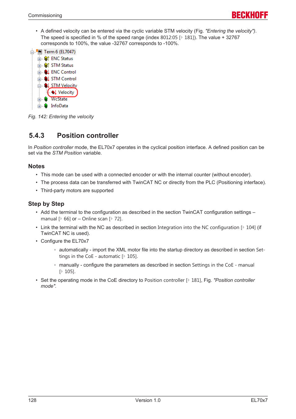 3 position controller | BECKHOFF EL7037 User Manual | Page 128 / 227