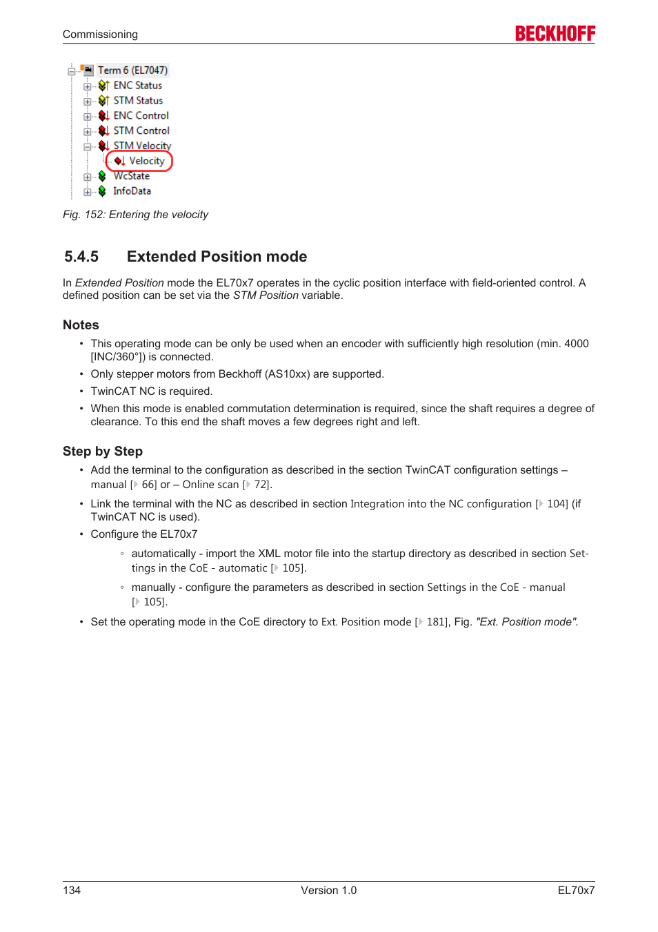 5 extended position mode | BECKHOFF EL7037 User Manual | Page 134 / 227