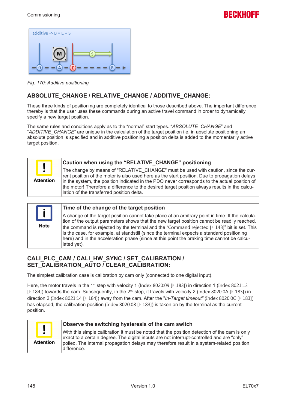 Standard ext, Calibration | BECKHOFF EL7037 User Manual | Page 148 / 227