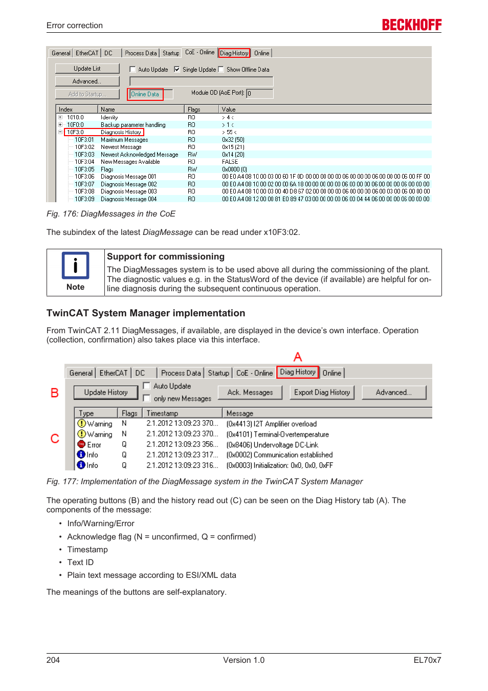 Twincat system manager implementation | BECKHOFF EL7037 User Manual | Page 204 / 227
