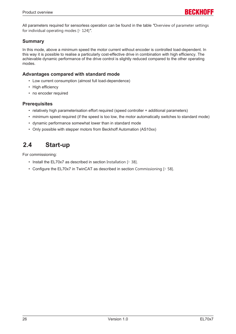 4 start-up | BECKHOFF EL7037 User Manual | Page 26 / 227