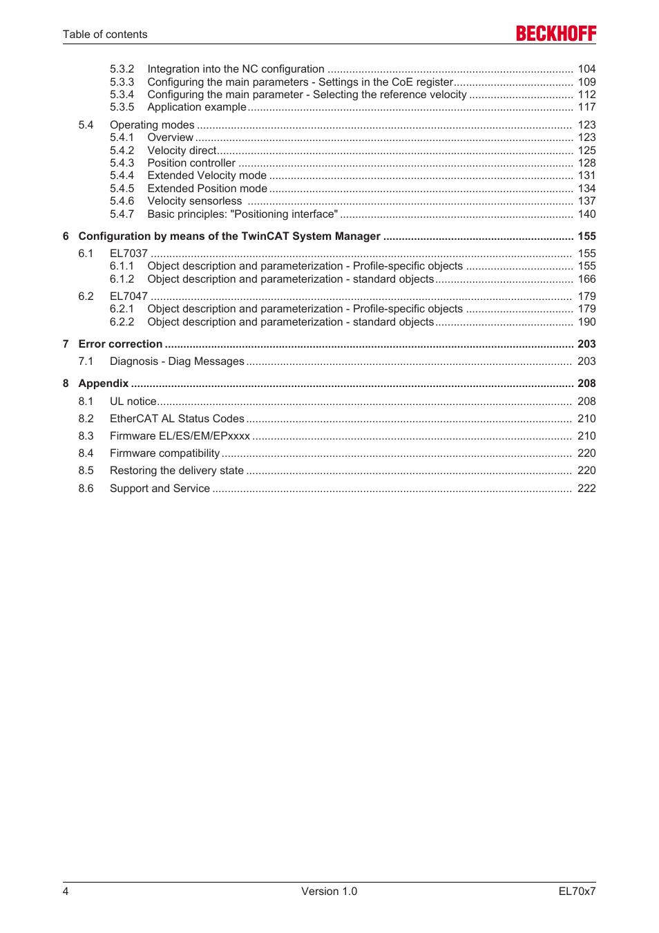 BECKHOFF EL7037 User Manual | Page 4 / 227