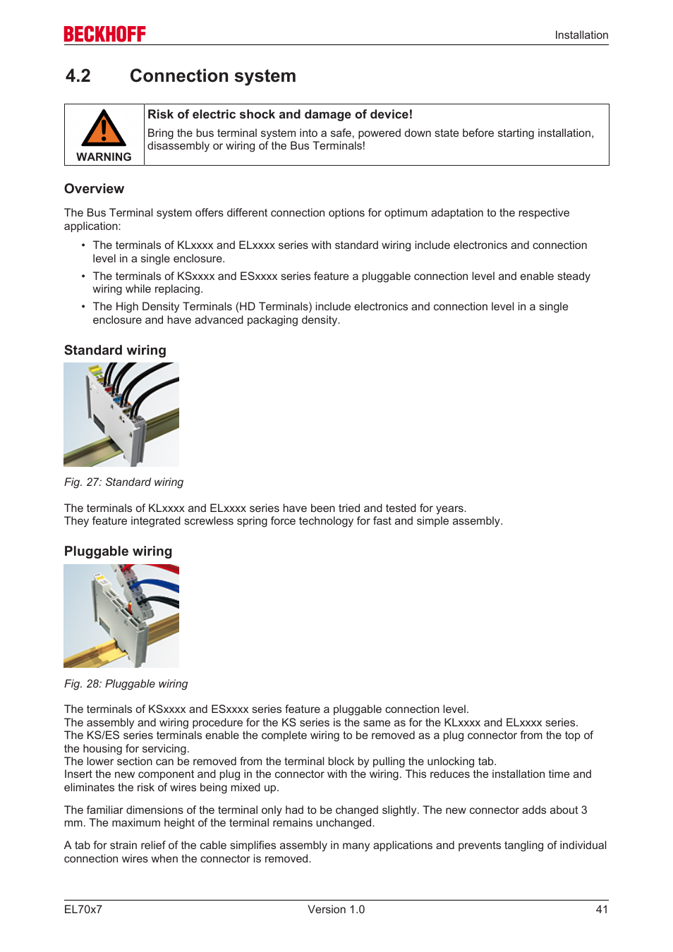 2 connection system | BECKHOFF EL7037 User Manual | Page 41 / 227