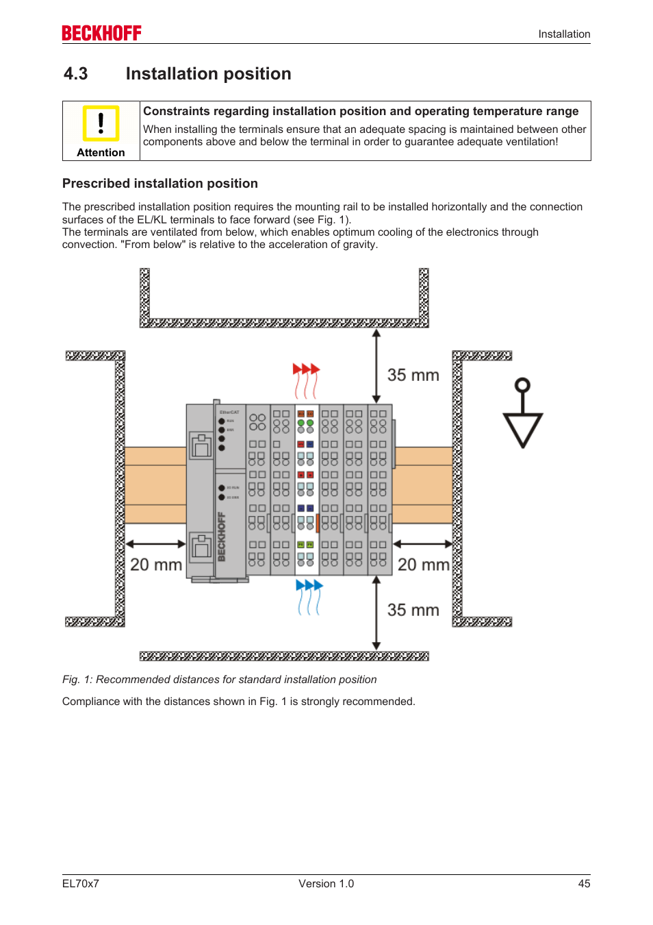 3 installation position, See note | BECKHOFF EL7037 User Manual | Page 45 / 227