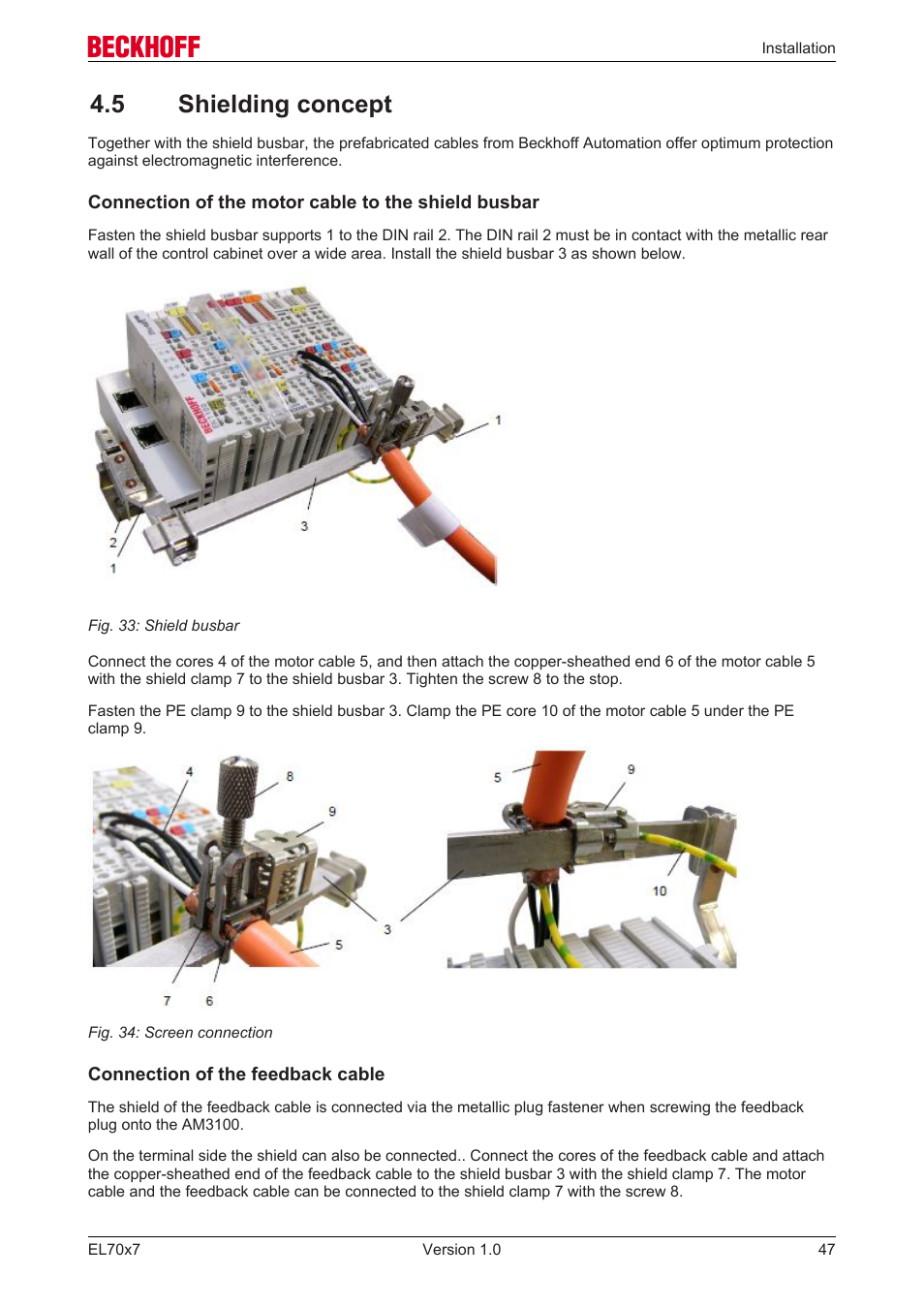 5 shielding concept | BECKHOFF EL7037 User Manual | Page 47 / 227