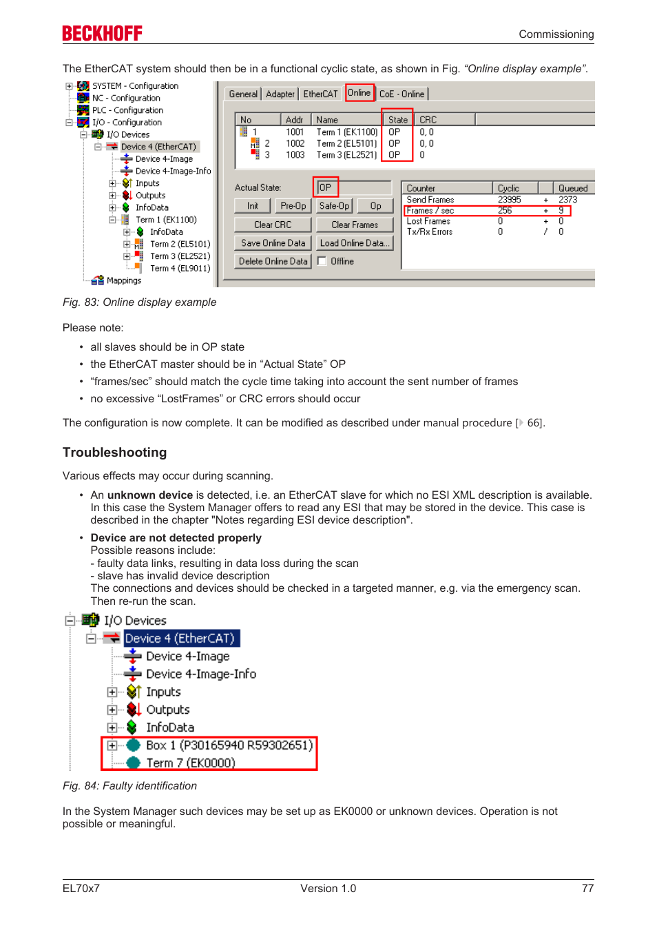 Troubleshooting | BECKHOFF EL7037 User Manual | Page 77 / 227