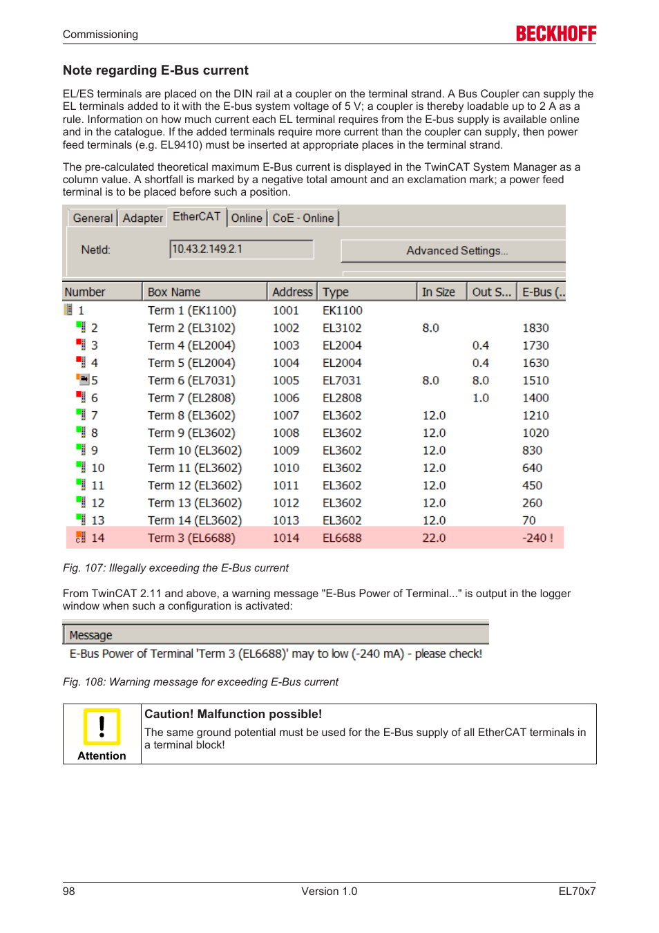 BECKHOFF EL7037 User Manual | Page 98 / 227