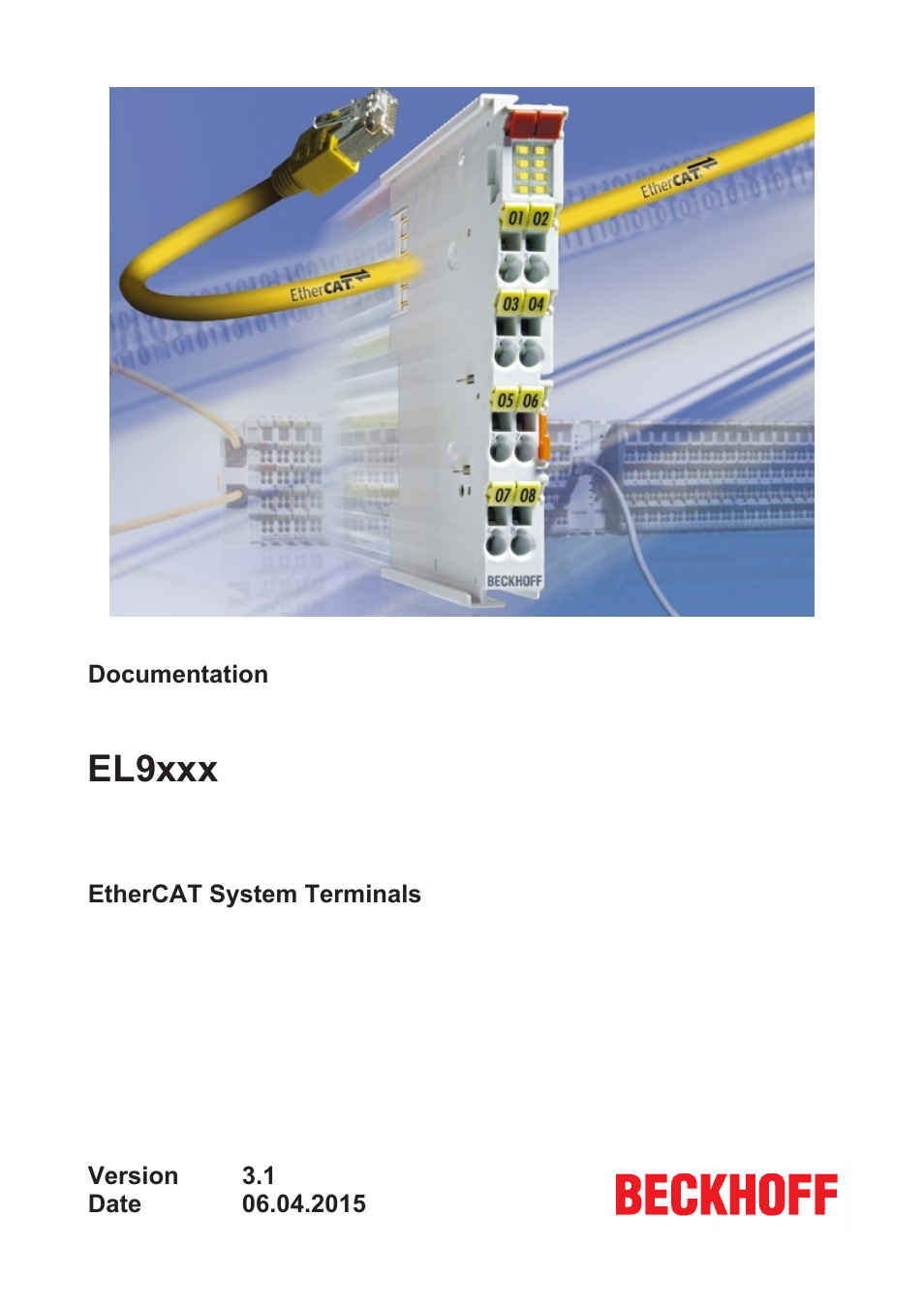 BECKHOFF EL9xxx User Manual | 100 pages