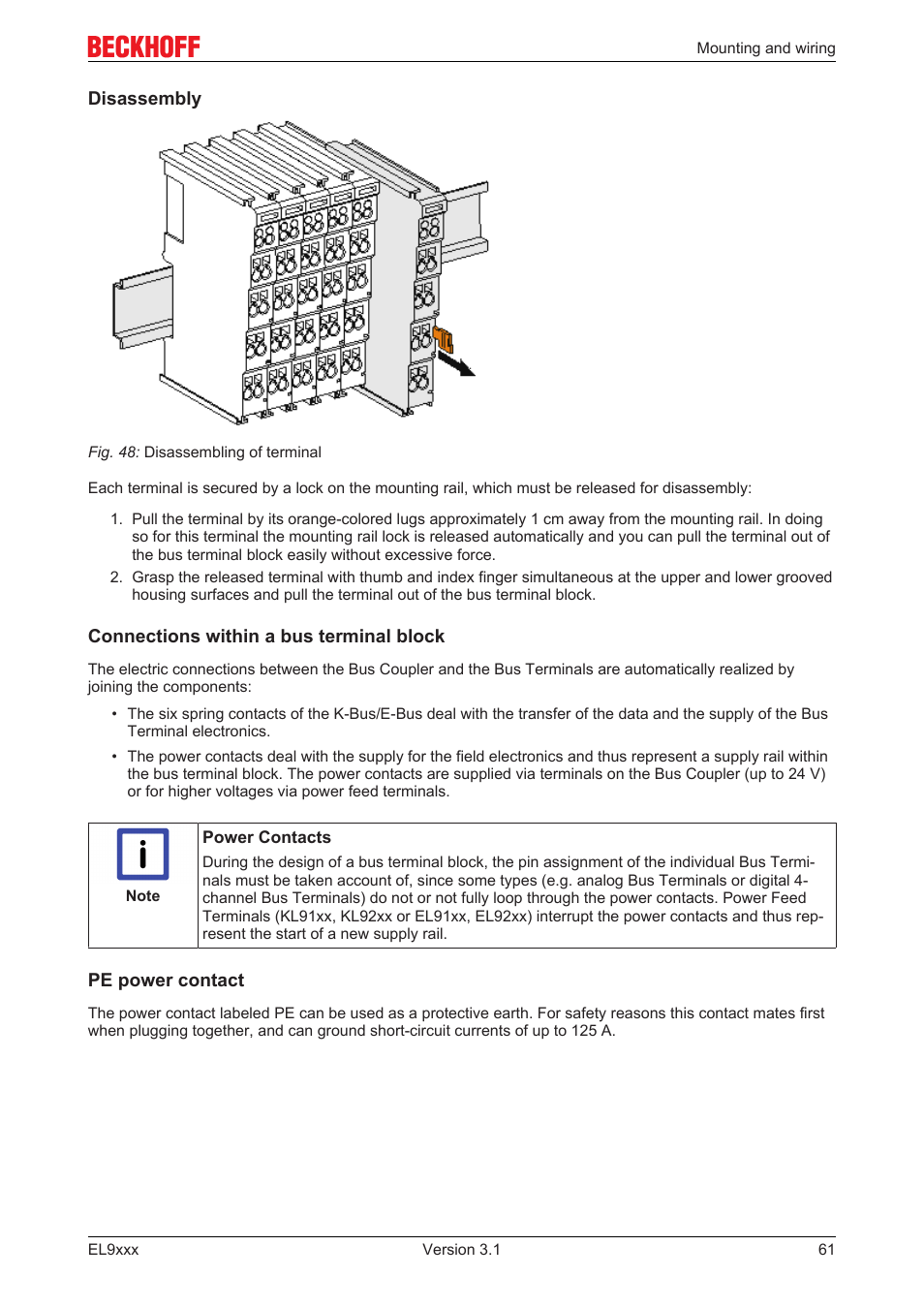 BECKHOFF EL9xxx User Manual | Page 61 / 100