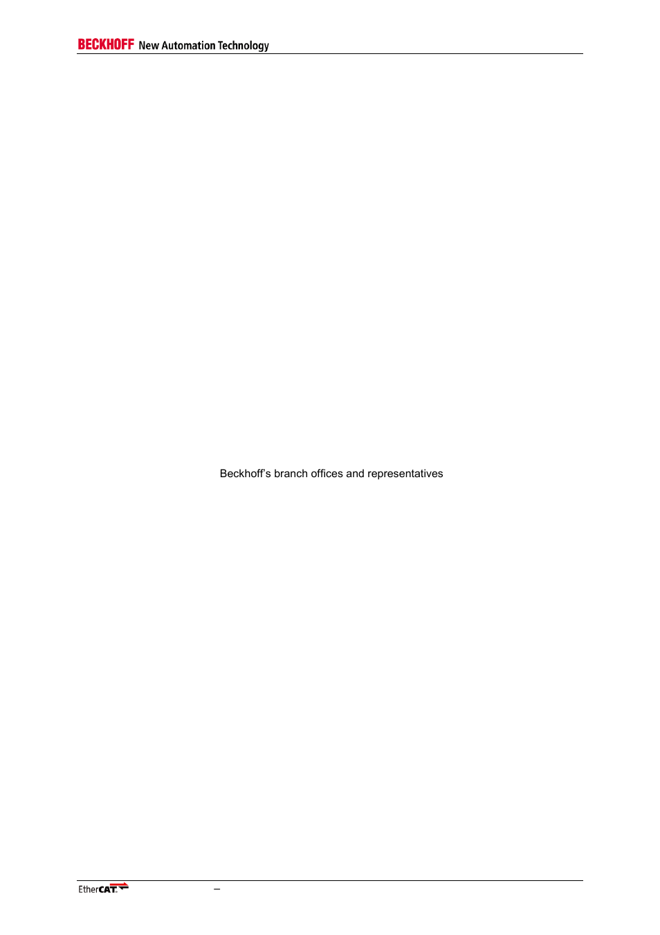 BECKHOFF EtherCAT Technology Section I User Manual | Page 9 / 116
