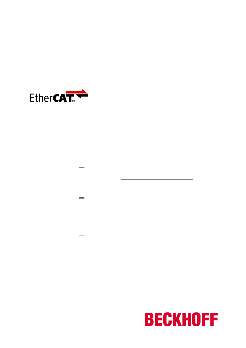 BECKHOFF EtherCAT Registers Section II User Manual | 98 pages
