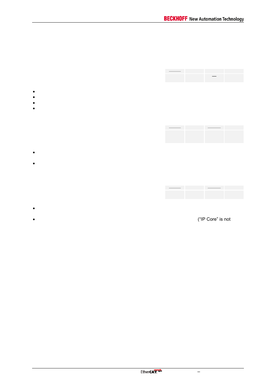 3 esc availability tab legend, Esc availability tab legend | BECKHOFF EtherCAT Registers Section II User Manual | Page 18 / 98