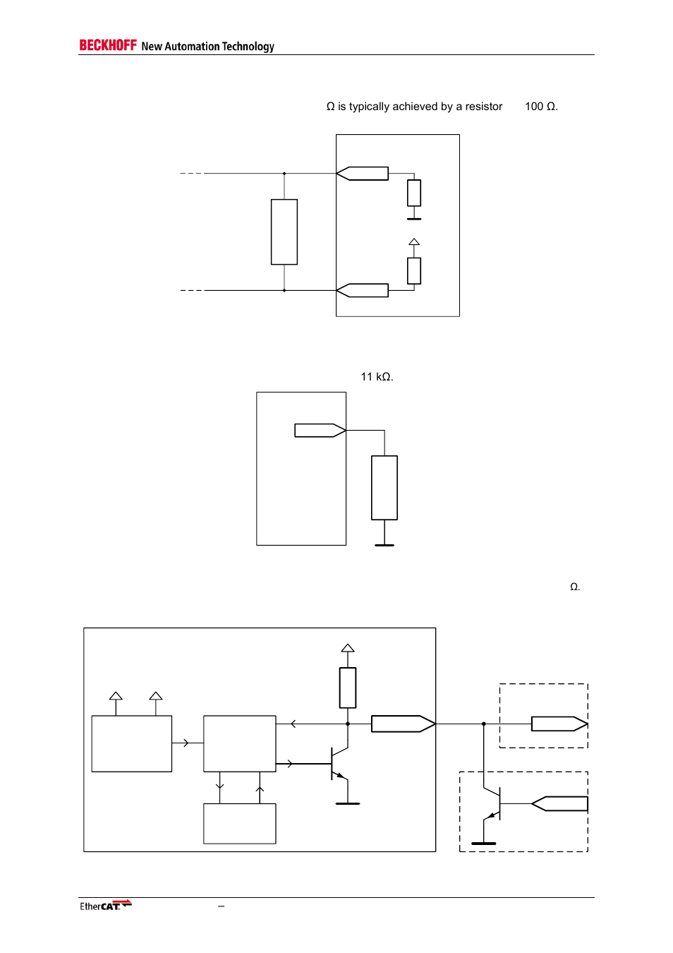 5 lvds termination, 6 rbias resistor, 7 reset logic | Lvds termination, Rbias resistor, Reset logic, Figure 49: lvds termination, Figure 50: lvds load resistor, Figure 51: reset logic, Logic core | BECKHOFF ET1100 User Manual | Page 105 / 119