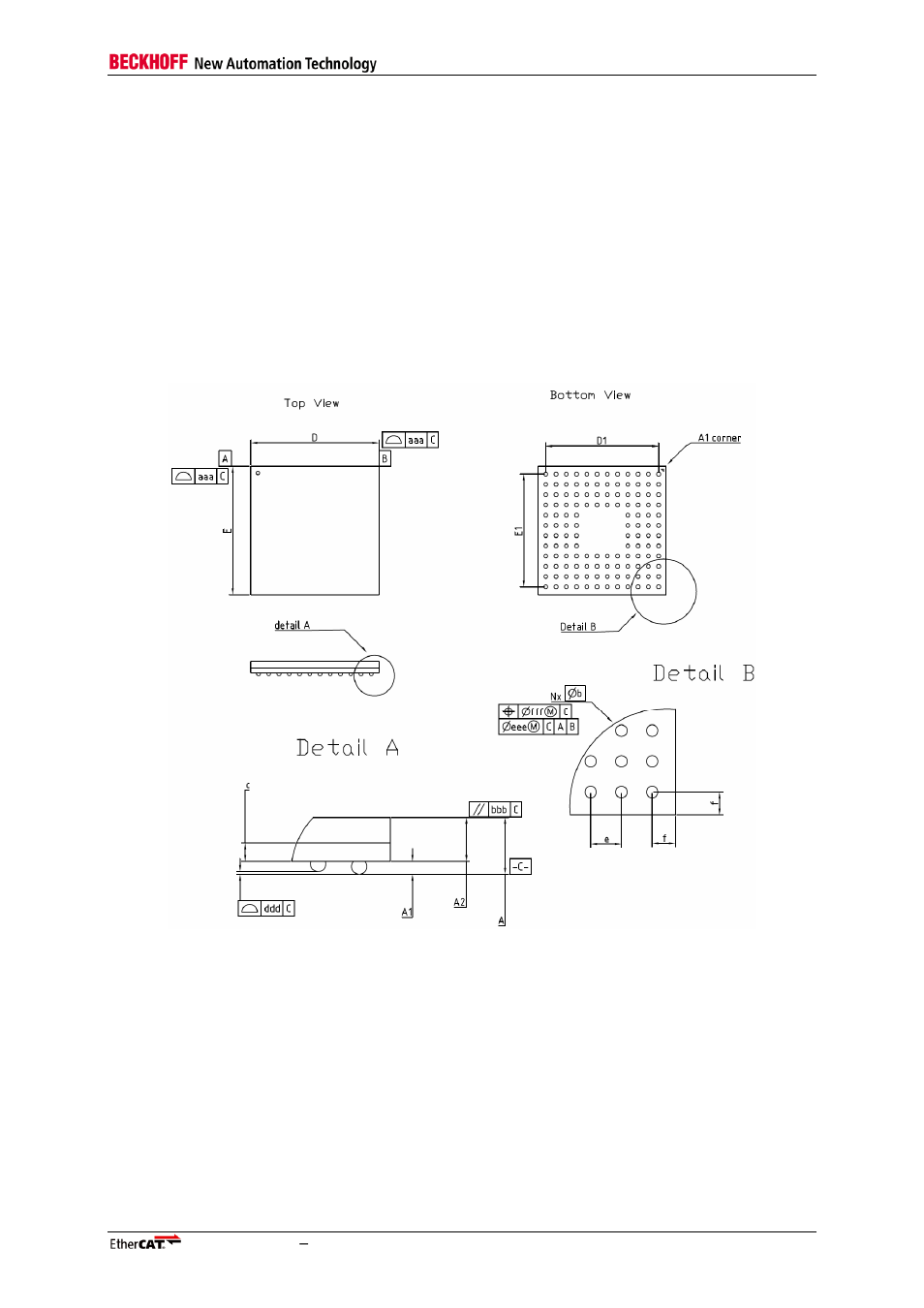 11 mechanical specifications, 1 package information, Mechanical specifications | Package information, Figure 54: package outline | BECKHOFF ET1100 User Manual | Page 113 / 119