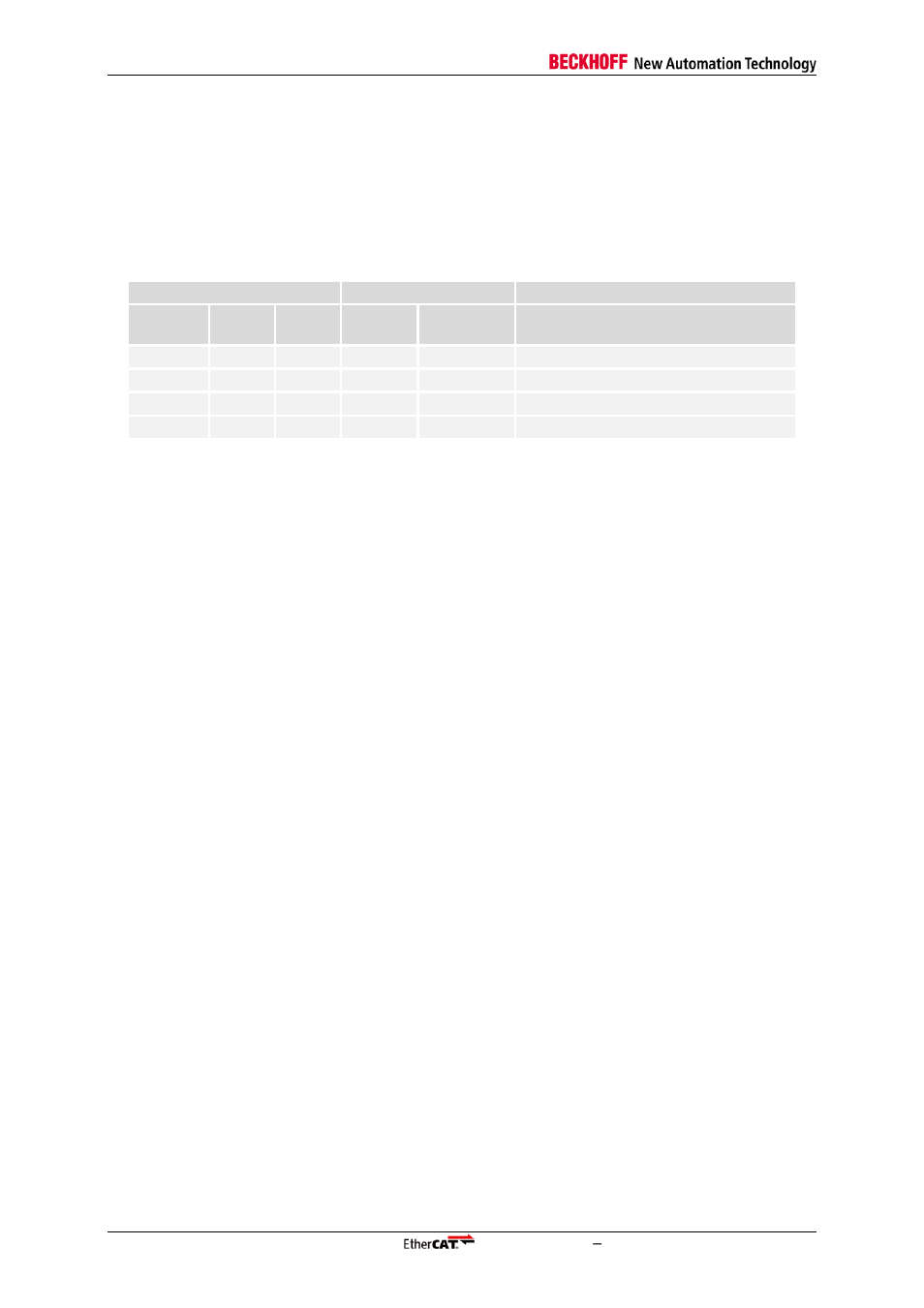 Table 73: byte select vs. a[0] and bhe | BECKHOFF ET1100 User Manual | Page 90 / 119