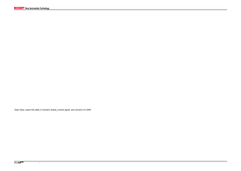4 known designflow issues, 1 general quartus issues, 1 qsys: avalon read error | 2 quartus 14, Known designflow issues, General quartus issues, Qsys: avalon read error, Quartus 14 | BECKHOFF EtherCAT IPCore Section III User Manual | Page 8 / 16