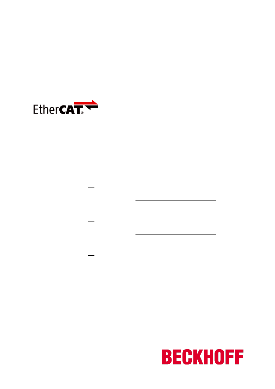 BECKHOFF EtherCAT IP Core for Altera FPGAs v3.0.10 User Manual | 141 pages