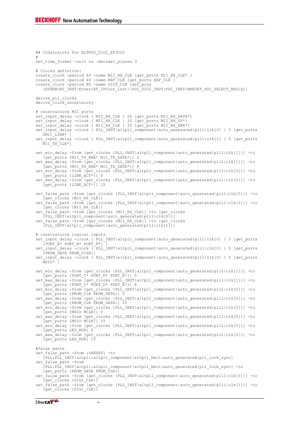 BECKHOFF EtherCAT IP Core for Altera FPGAs v3.0.10 User Manual | Page 139 / 141