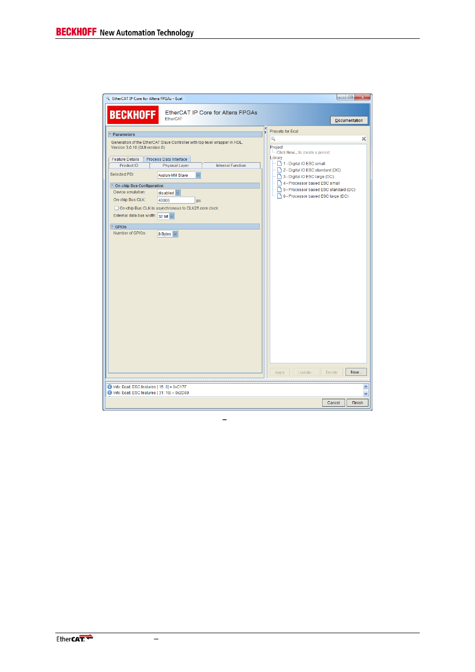 5 avalon configuration, Figure 18: register pdi, Avalon interface configuration | BECKHOFF EtherCAT IP Core for Altera FPGAs v3.0.10 User Manual | Page 59 / 141