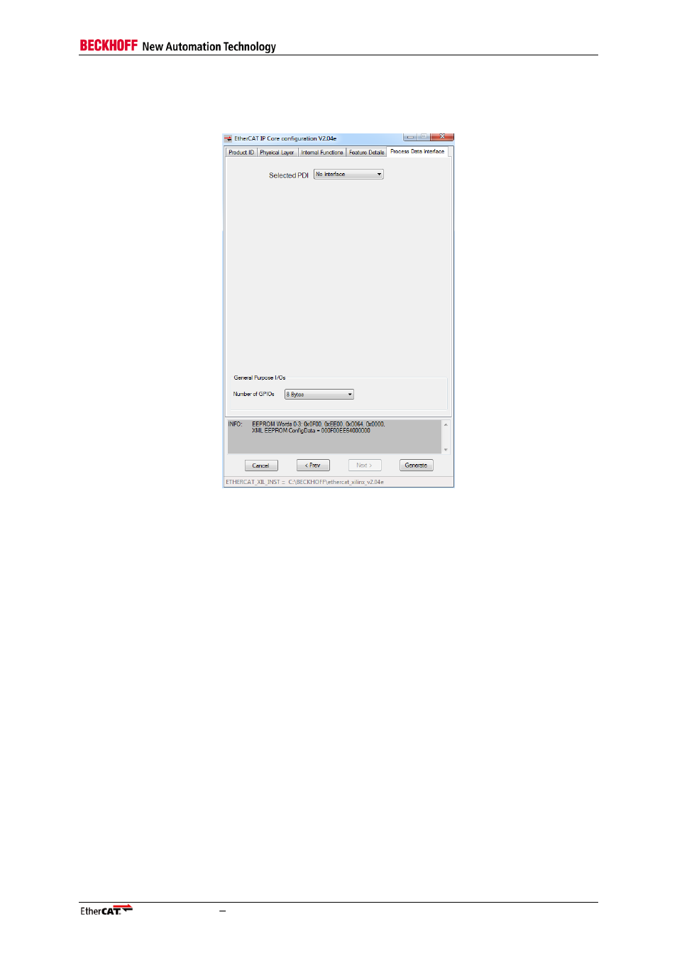 1 no interface and general purpose i/o, Figure 18: register process data interface | BECKHOFF EtherCAT IP Core for Xilinx FPGAs v2.04e User Manual | Page 51 / 126