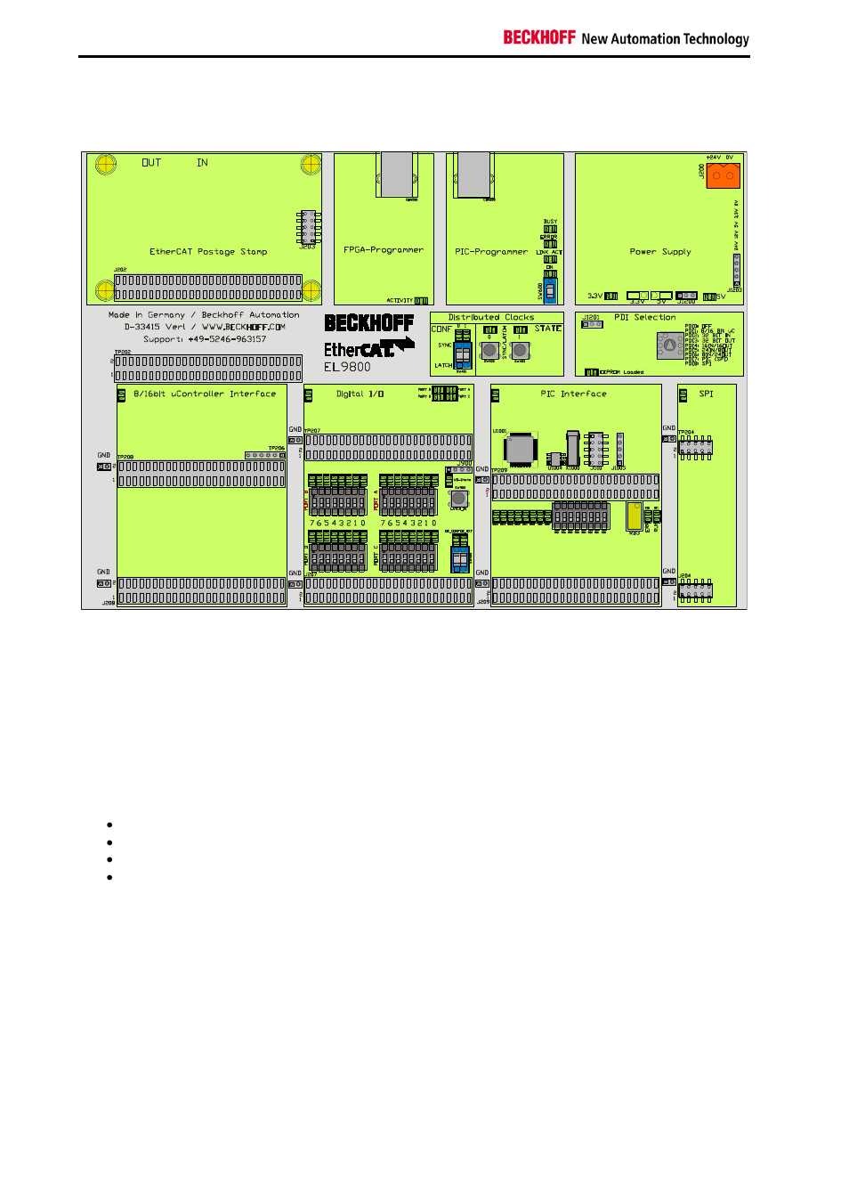 Product overview, Figure 1 overview about the el9800, 2 product overview | BECKHOFF EL9800 Basisplatine User Manual | Page 10 / 33