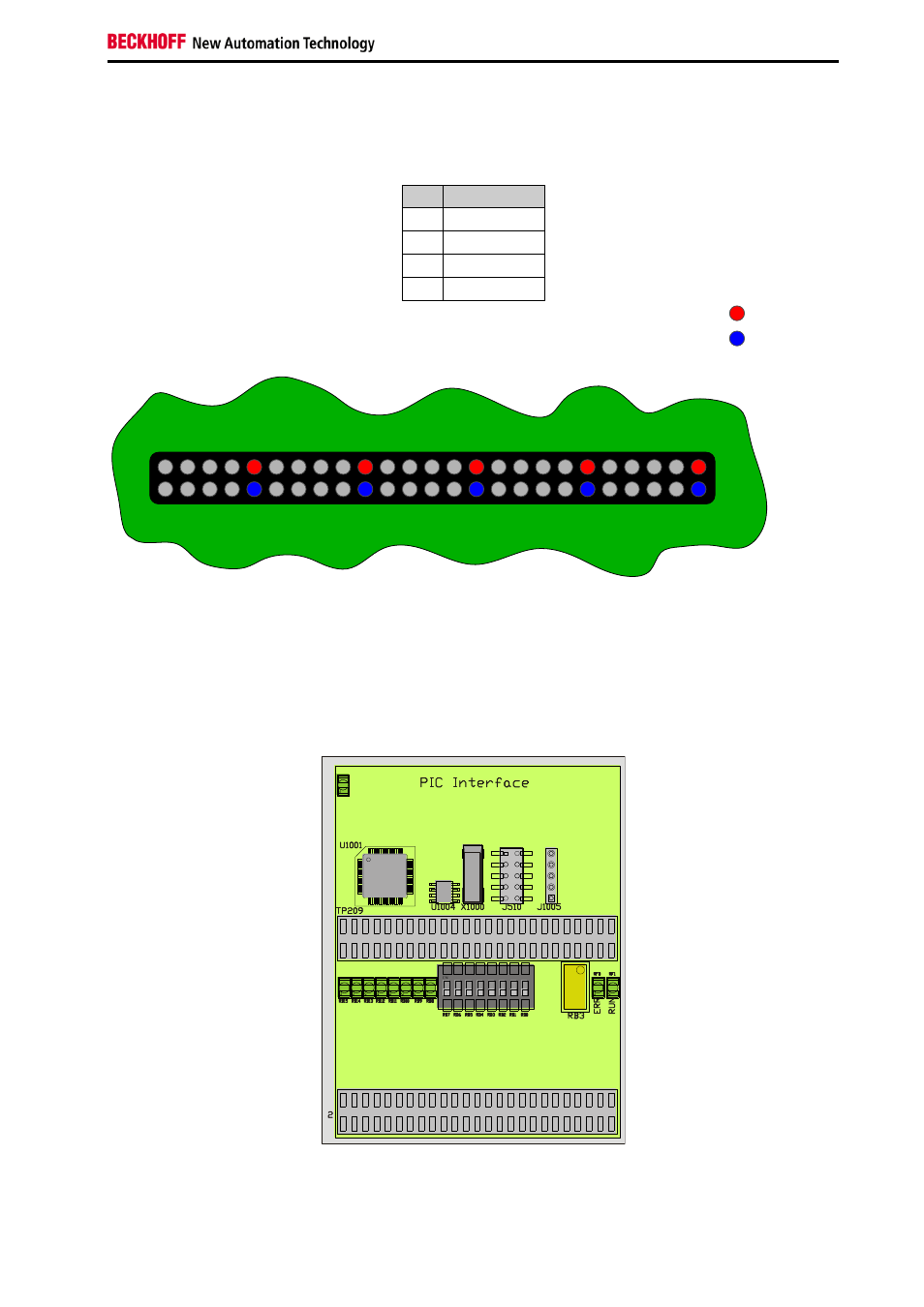 Pic pdi-interface, Table 8 pinout of the connector j900, Figure 12 voltages on the headers tp207 und j207 | Figure 13 pic pdi-interface, 6 pic pdi-interface | BECKHOFF EL9800 Basisplatine User Manual | Page 21 / 33