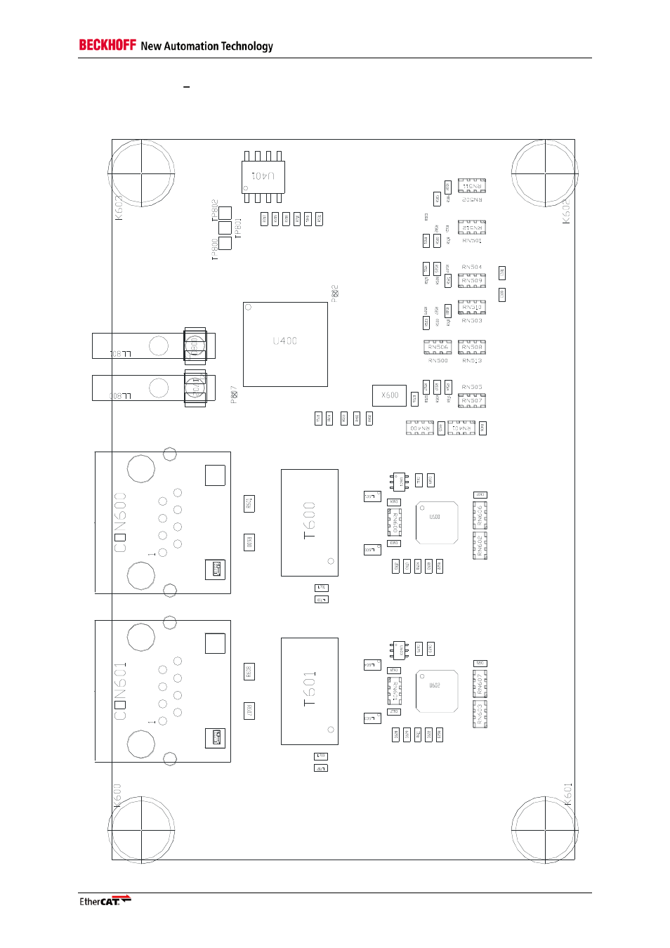 Fb1111-0140, 8/16 bit asynchronous microcontroller interface, Top side of fb1111-0140 | BECKHOFF FB1111-014x User Manual | Page 21 / 31