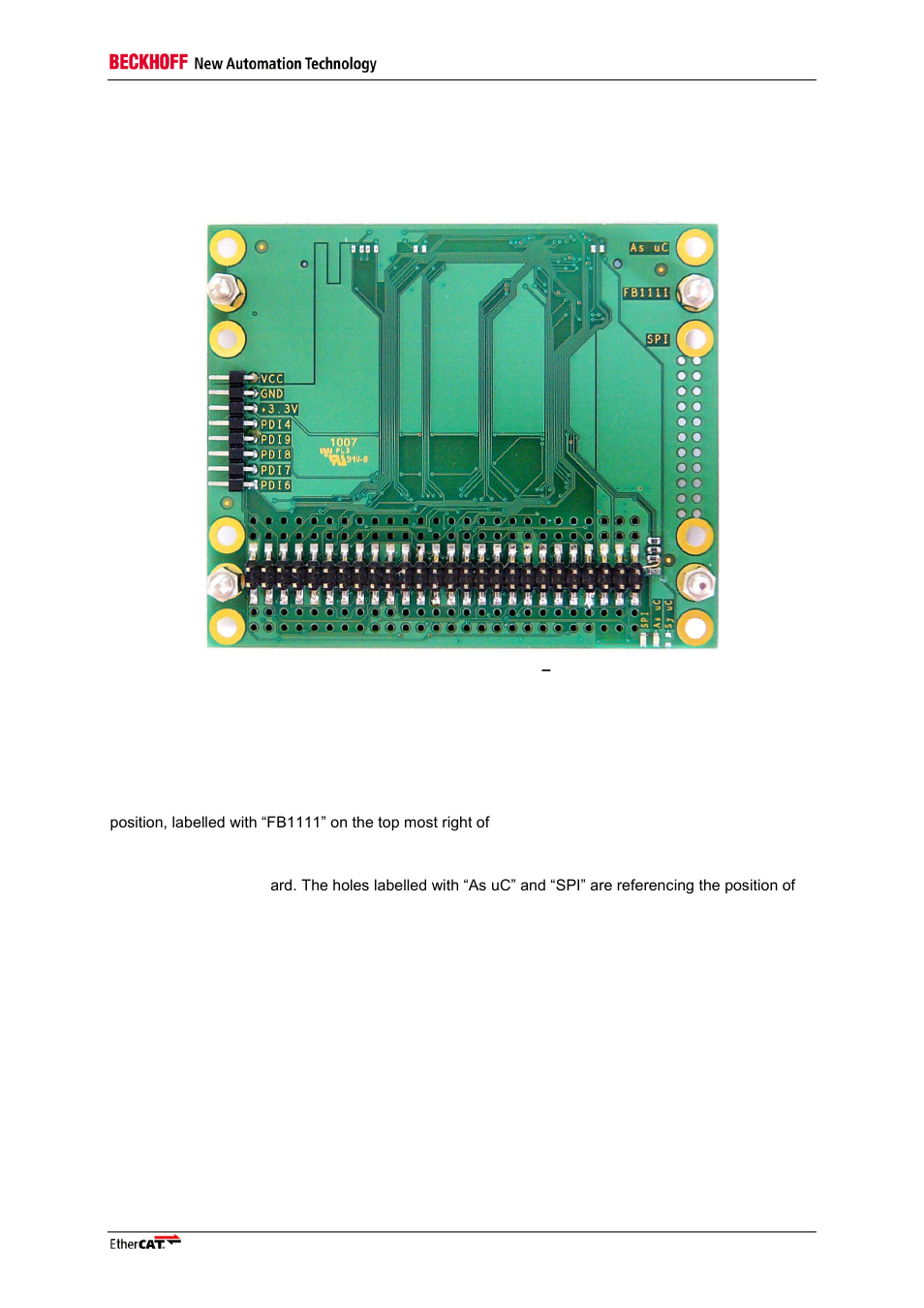 Interfacing with the el9820 evaluation kit, Figure 5: el9803 adapter board, Top side | BECKHOFF FB1111-014x User Manual | Page 23 / 31