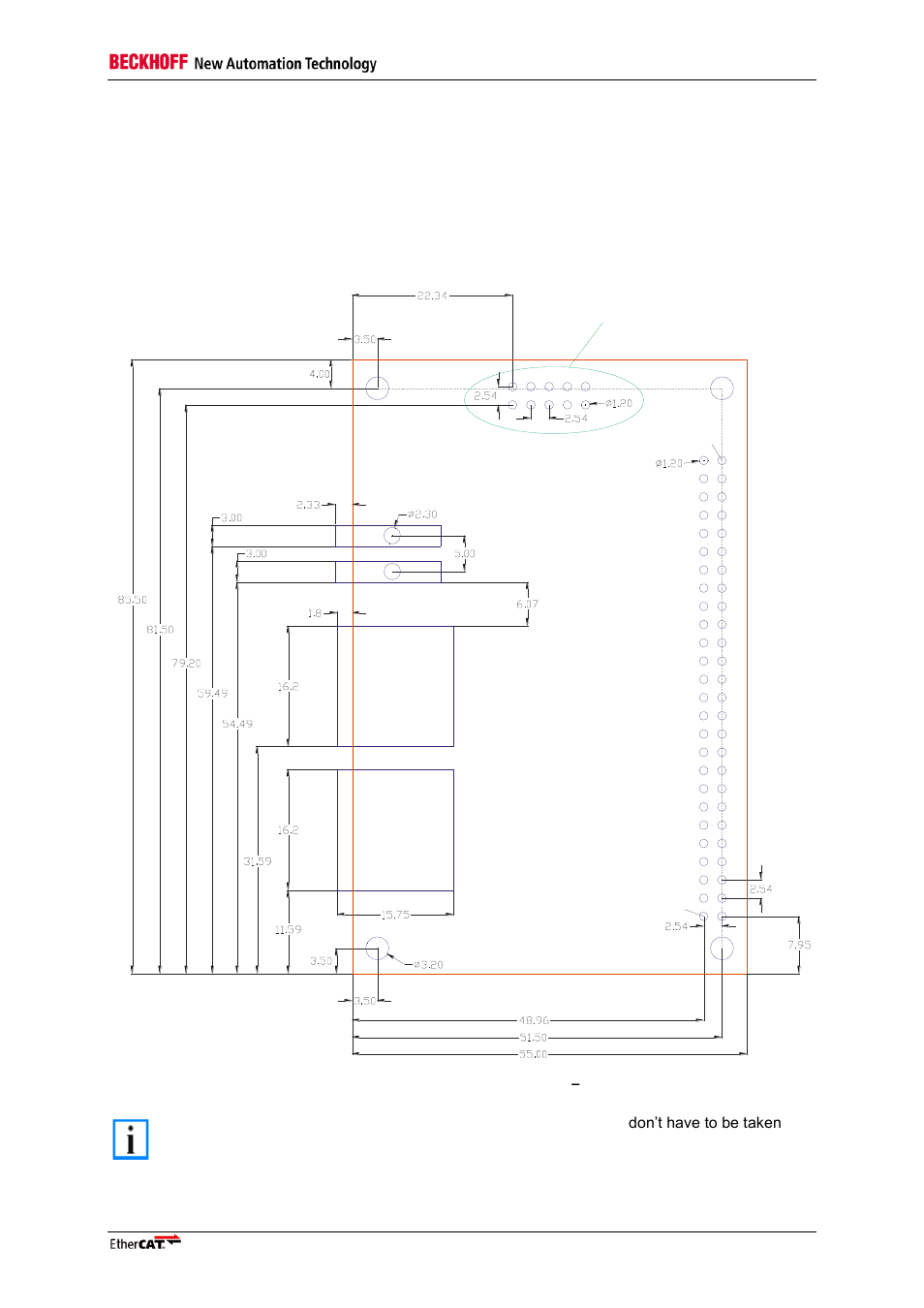 Mechanical specification, Board dimensions, Figure 11: board dimensions of the fb1111 | Top view | BECKHOFF FB1111-014x User Manual | Page 27 / 31