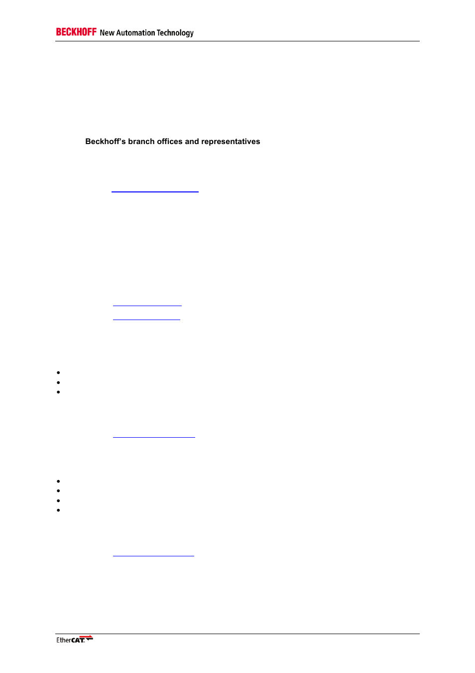 Appendix, Support and service, Beckhoff’s branch offices and representatives | Beckhoff headquarters | BECKHOFF FB1111-014x User Manual | Page 31 / 31
