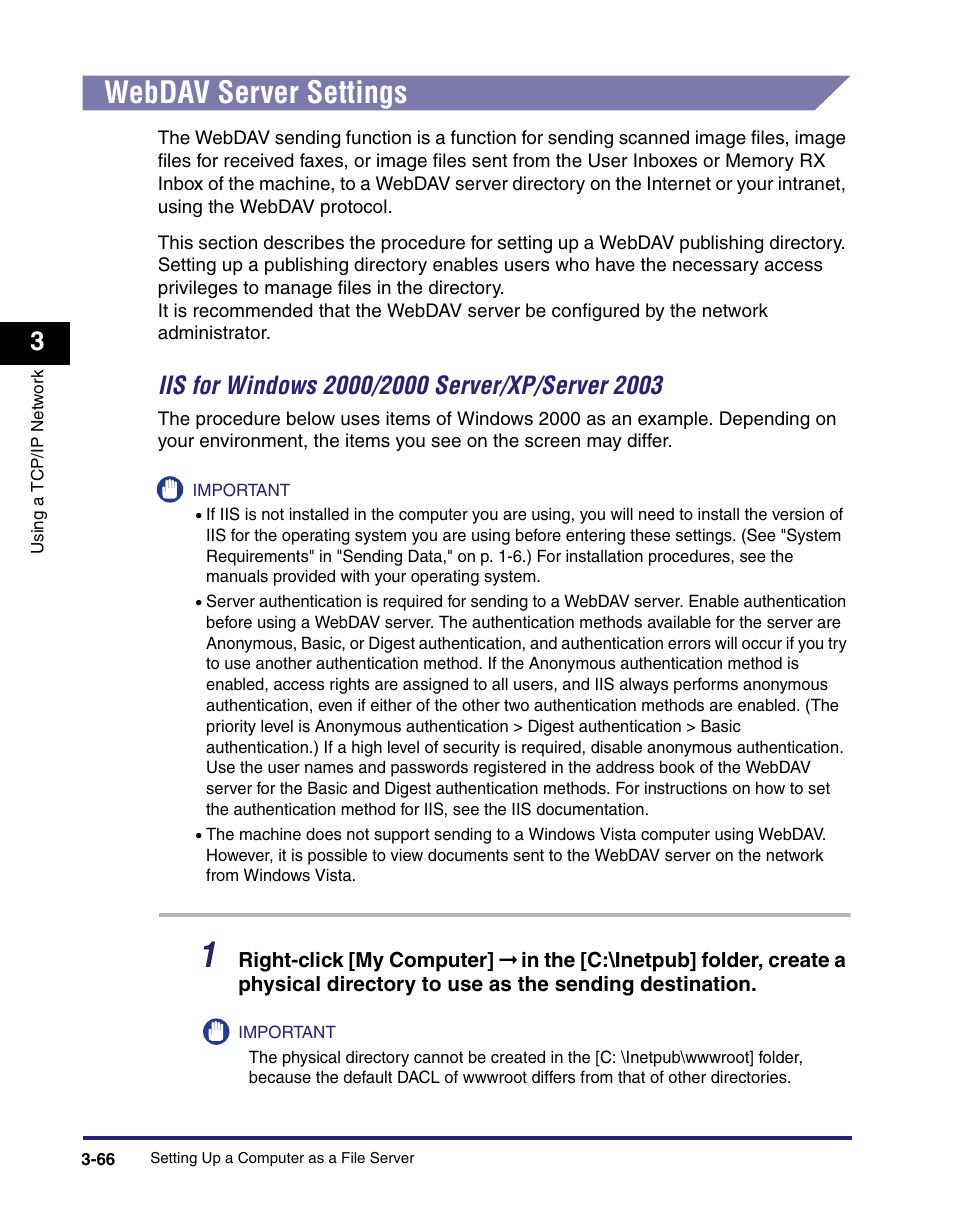 Webdav server settings, Webdav server settings -66 | Canon IMAGE RUNNER 5065 User Manual | Page 112 / 240