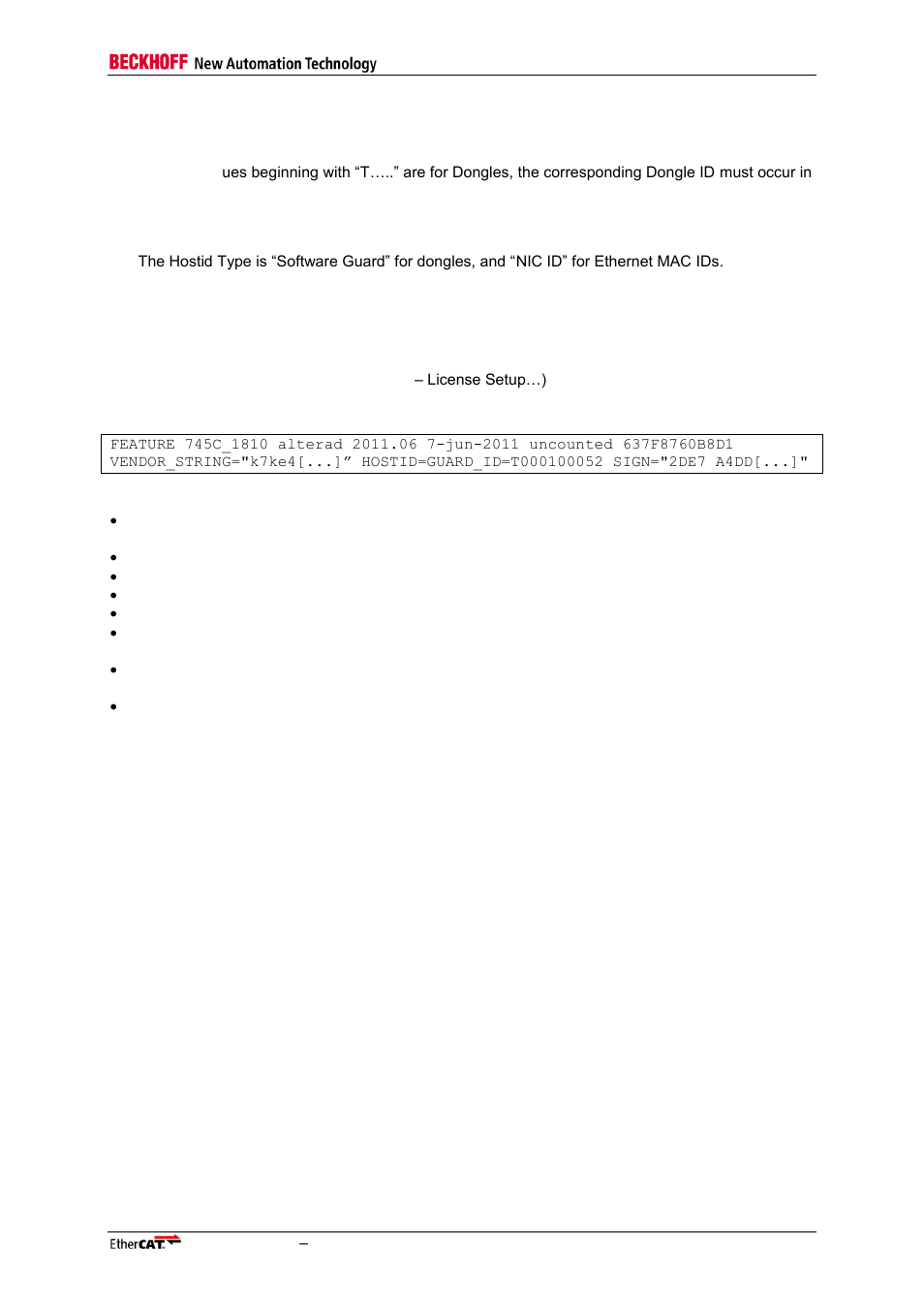 Compare license file and quartus ii license setup | BECKHOFF ET1100 User Manual | Page 19 / 52