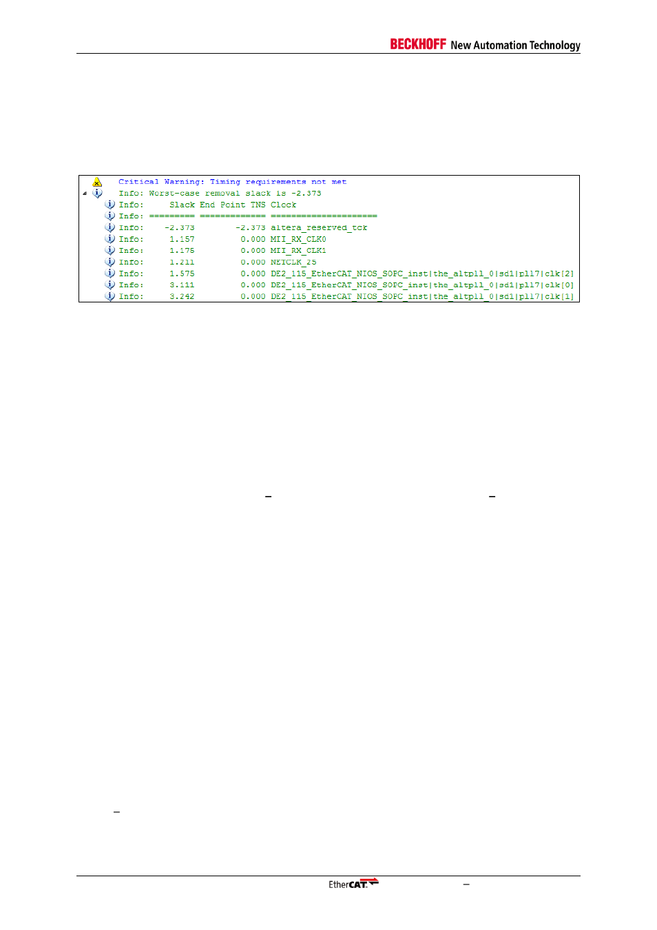 5 timing closure issues, 2 general timing closure issues, Timing closure issues | General timing closure issues | BECKHOFF ET1100 User Manual | Page 30 / 52