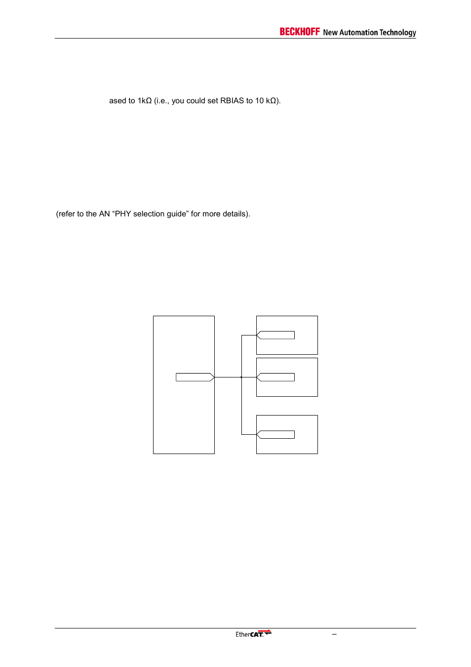 7 what do i do with unused ports (ebus/mii), 8 resetting esc, phys, and µcontroller, What do i do with unused ports (ebus/mii) | Resetting esc, phys, and µcontroller | BECKHOFF ET1100 User Manual | Page 8 / 52