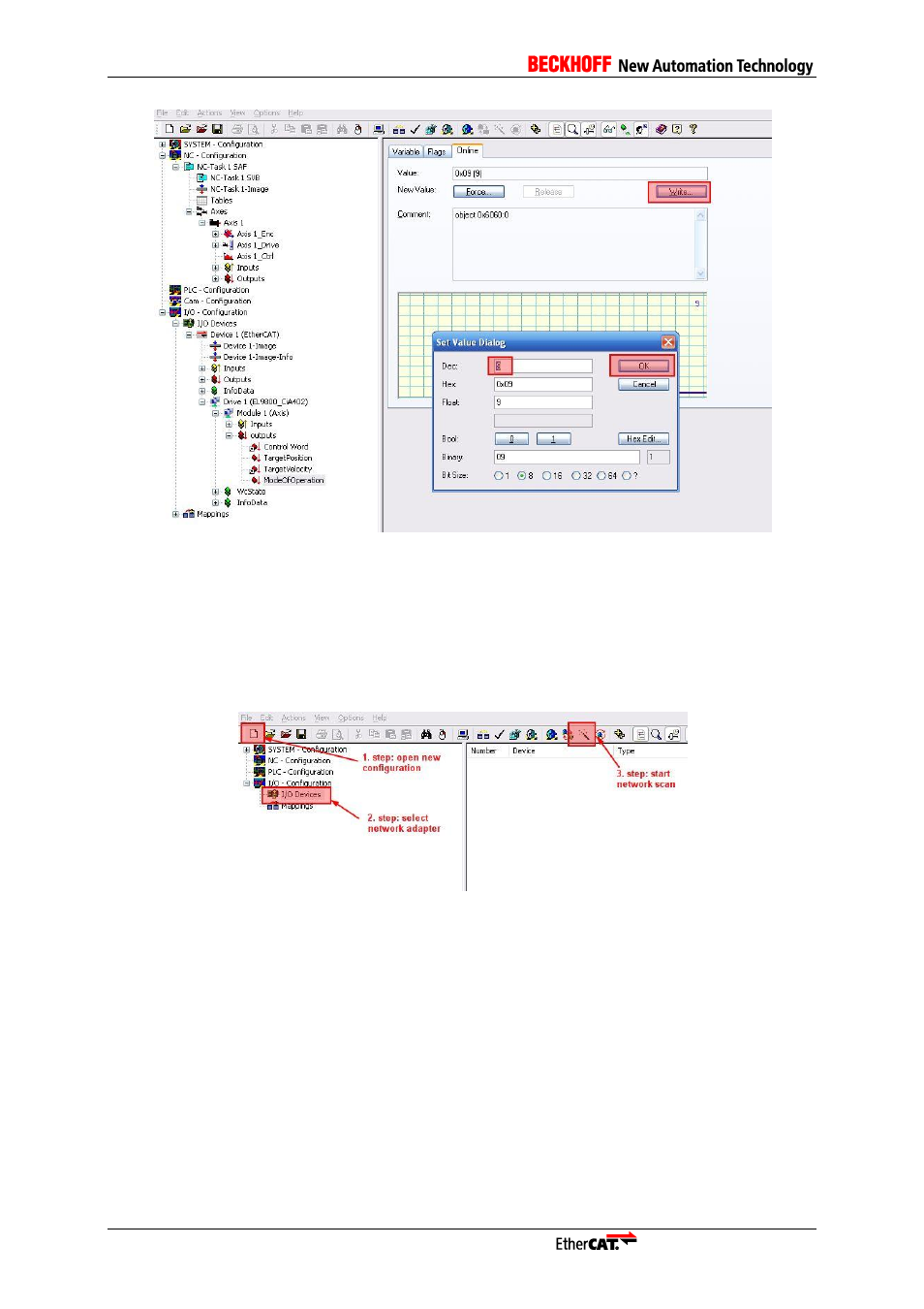 1 automatic network setup, Automatic network setup | BECKHOFF ET9300 User Manual | Page 68 / 97