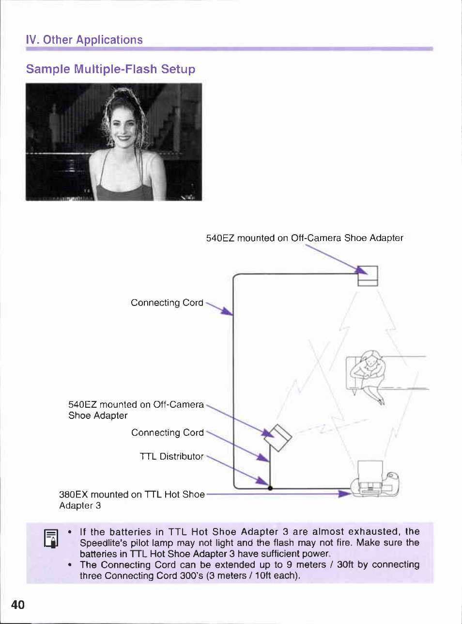 Sample multiple-flash setup | Canon 380EX User Manual | Page 40 / 48