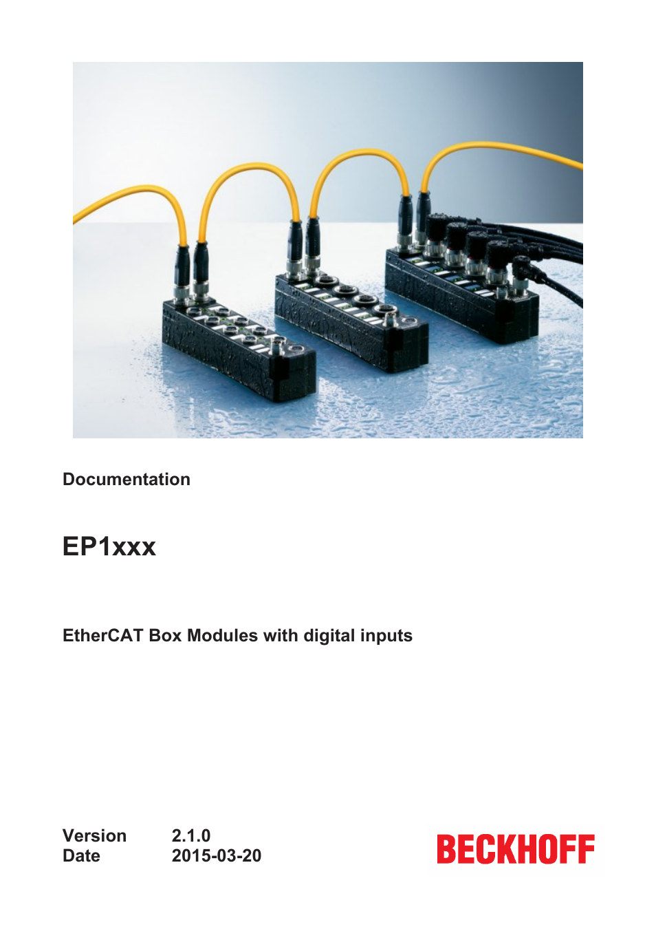 BECKHOFF EP1xxx User Manual | 69 pages