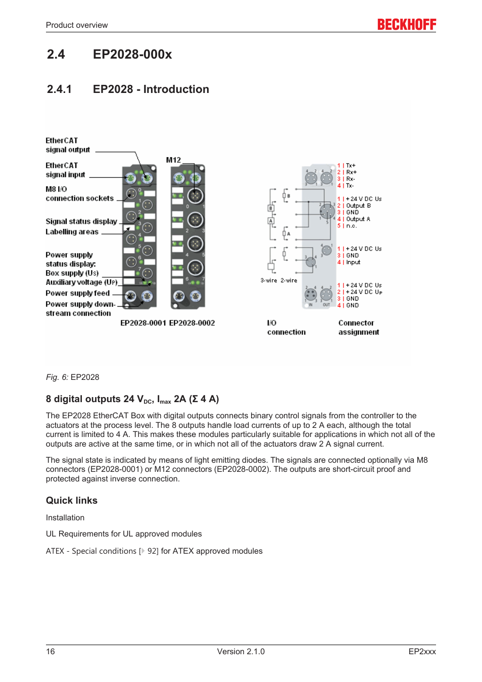 4 ep2028-000x, 1 ep2028 - introduction, Ep2028‐0001 | Ep2028‐0002 | BECKHOFF EP2xxx User Manual | Page 16 / 197