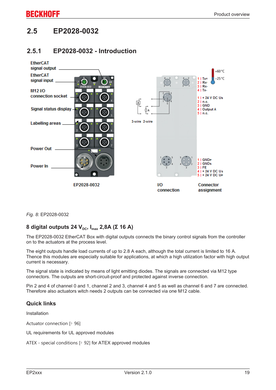 5 ep2028-0032, 1 ep2028-0032 - introduction, Ep2028‐0032 | BECKHOFF EP2xxx User Manual | Page 19 / 197