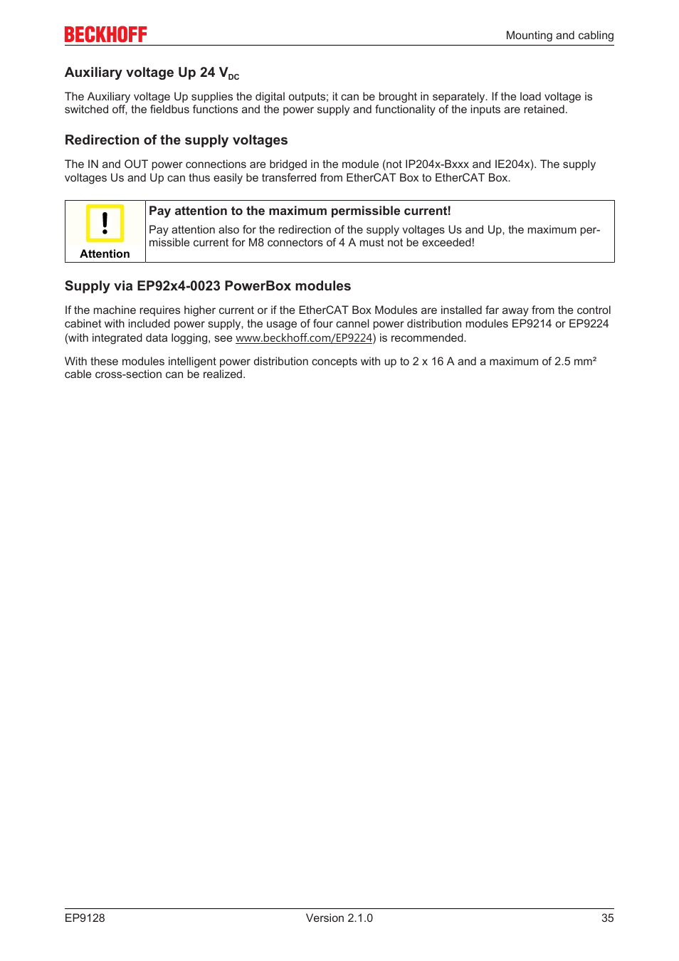 BECKHOFF EP9128 User Manual | Page 35 / 46