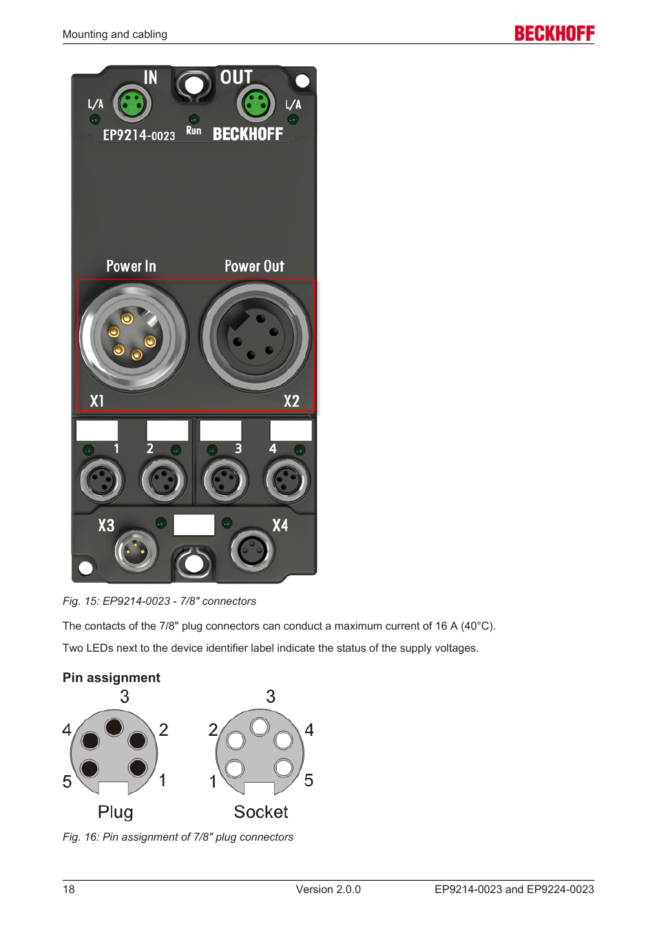 BECKHOFF EP9214-0023 User Manual | Page 18 / 109