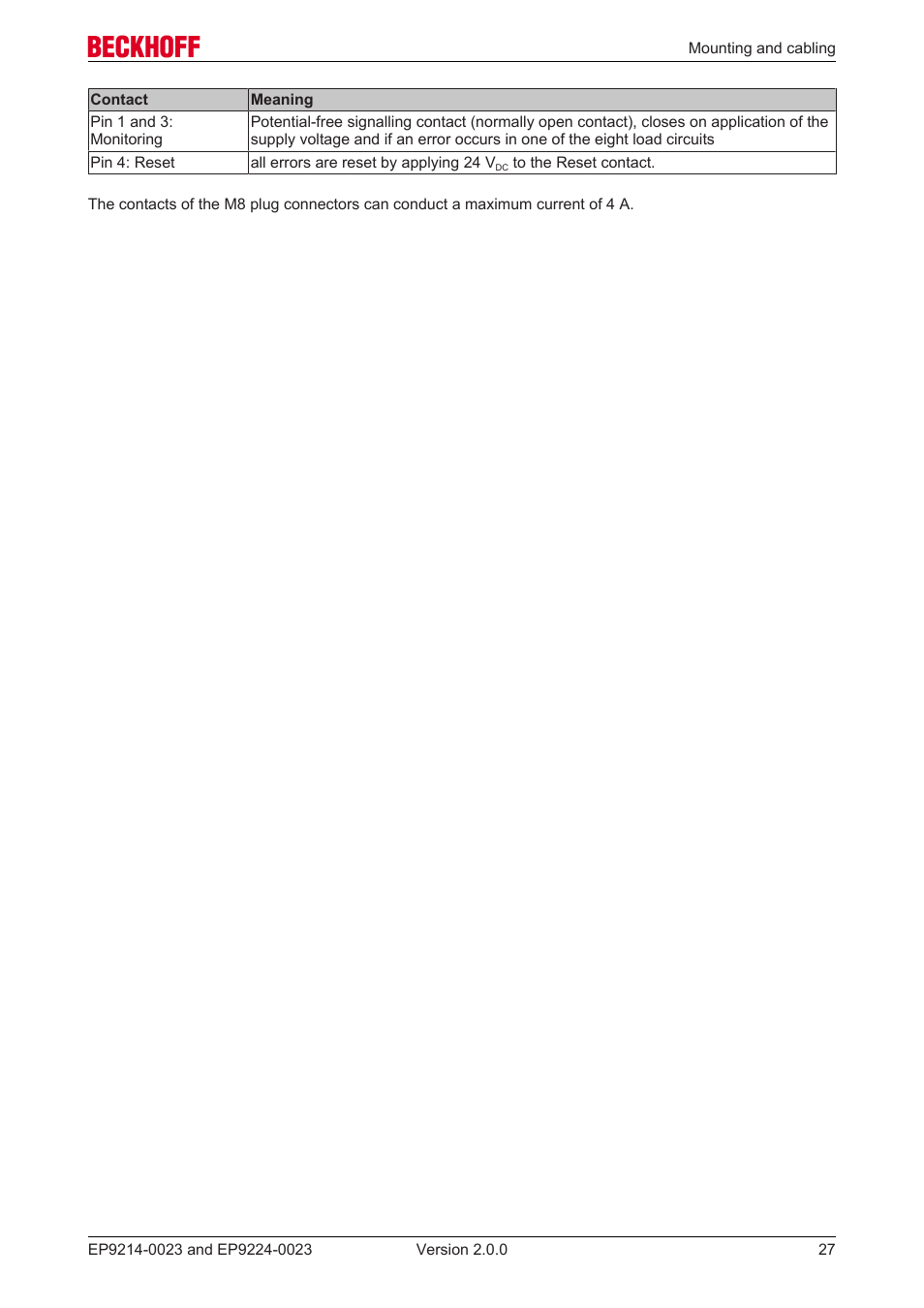 BECKHOFF EP9214-0023 User Manual | Page 27 / 109