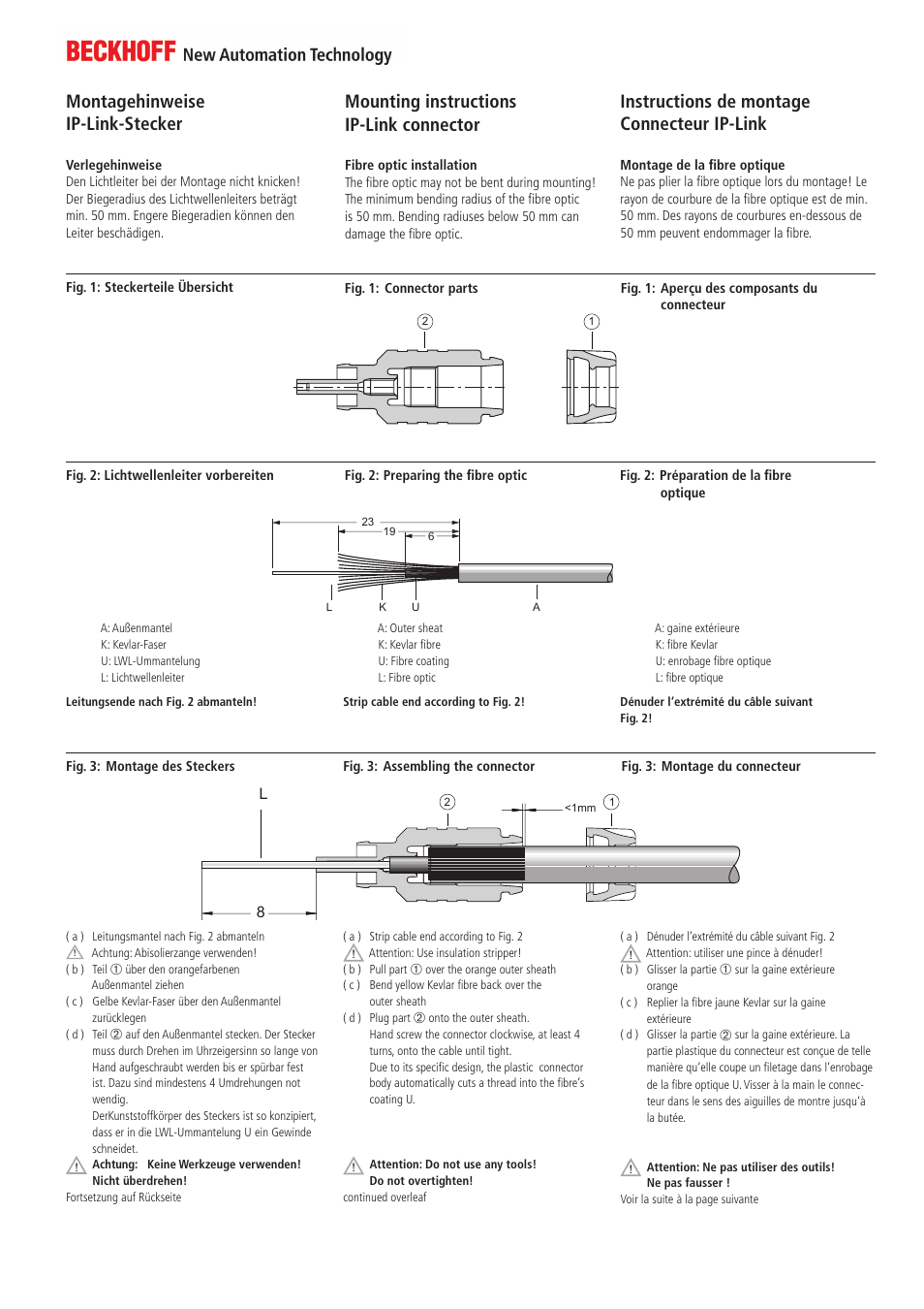 BECKHOFF ZS1020-0010 User Manual | 2 pages