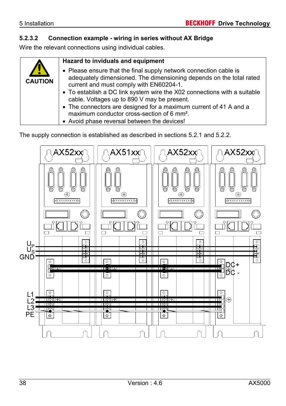 BECKHOFF AX5000 1,5 A - 40 A User Manual | Page 38 / 46