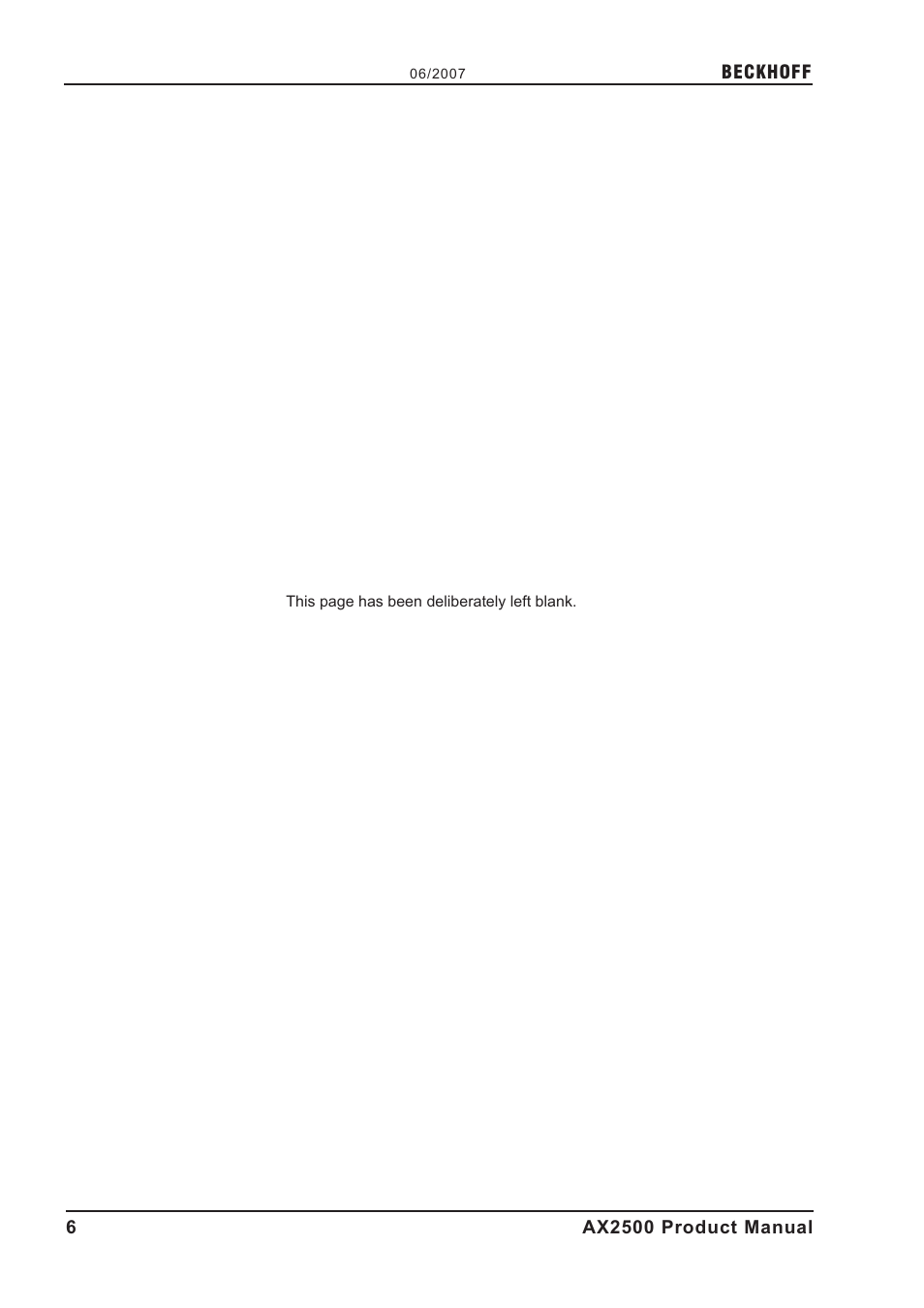BECKHOFF AX2500 User Manual | Page 6 / 97