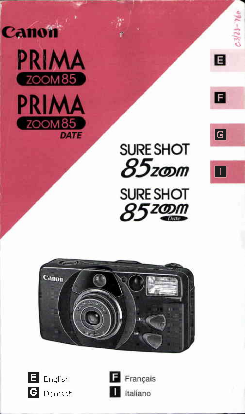 Canon ZOOM85 User Manual | 43 pages
