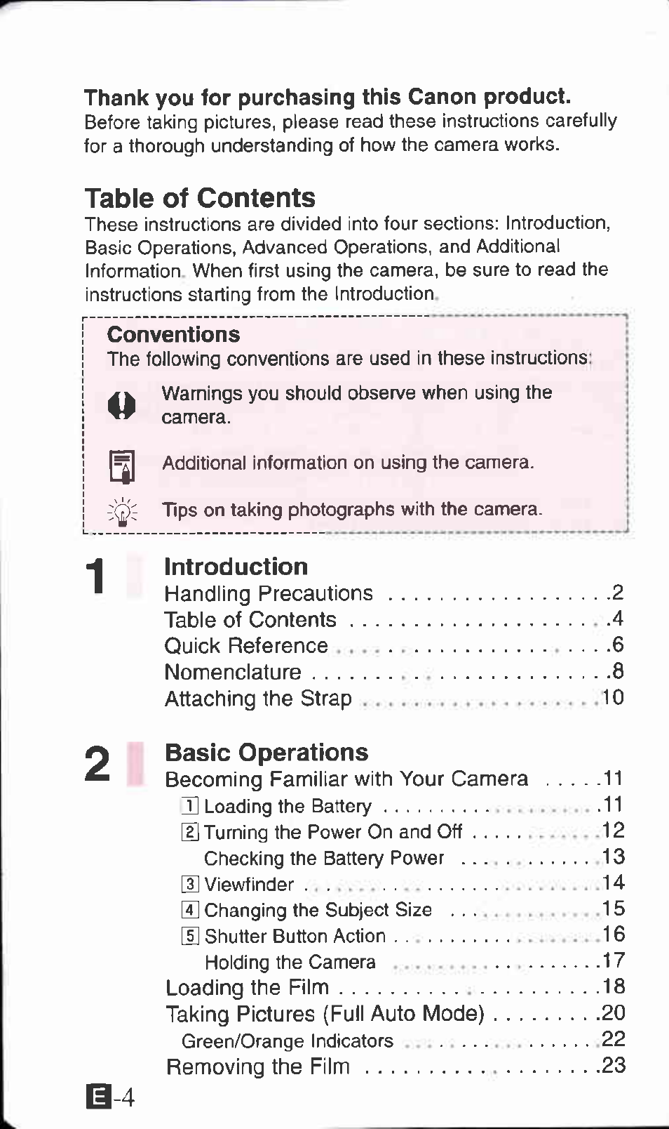 Canon ZOOM85 User Manual | Page 4 / 43